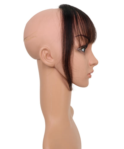 Wigs2you W-8477 女性用100％人毛前髪ウィッグ – ナチュラルフリンジヘアピース 8インチ – 軽量クリップイン部分ウィッグ