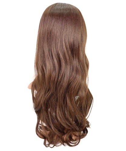 Wigs2you H-6906 女性用 22インチ ダークブラウン セミロングボブウィッグ（前髪付き）| 耐熱性合成繊維使用 | 軽量な通気性キャップ付きウィッグ