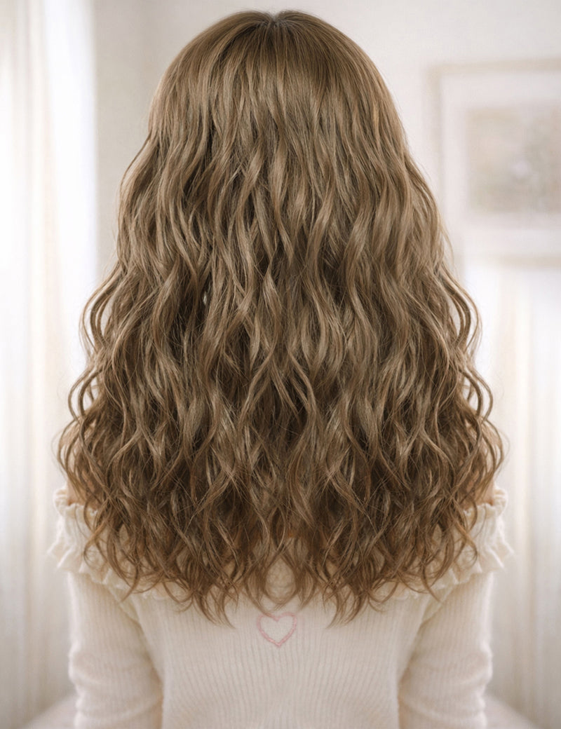 Wigs2you W-1023 自然で程よいボリュームのなみなみカールミディアムウィッグ | どんなスタイルにあわせてもオシャレ度アップ | ウィッグネット付き