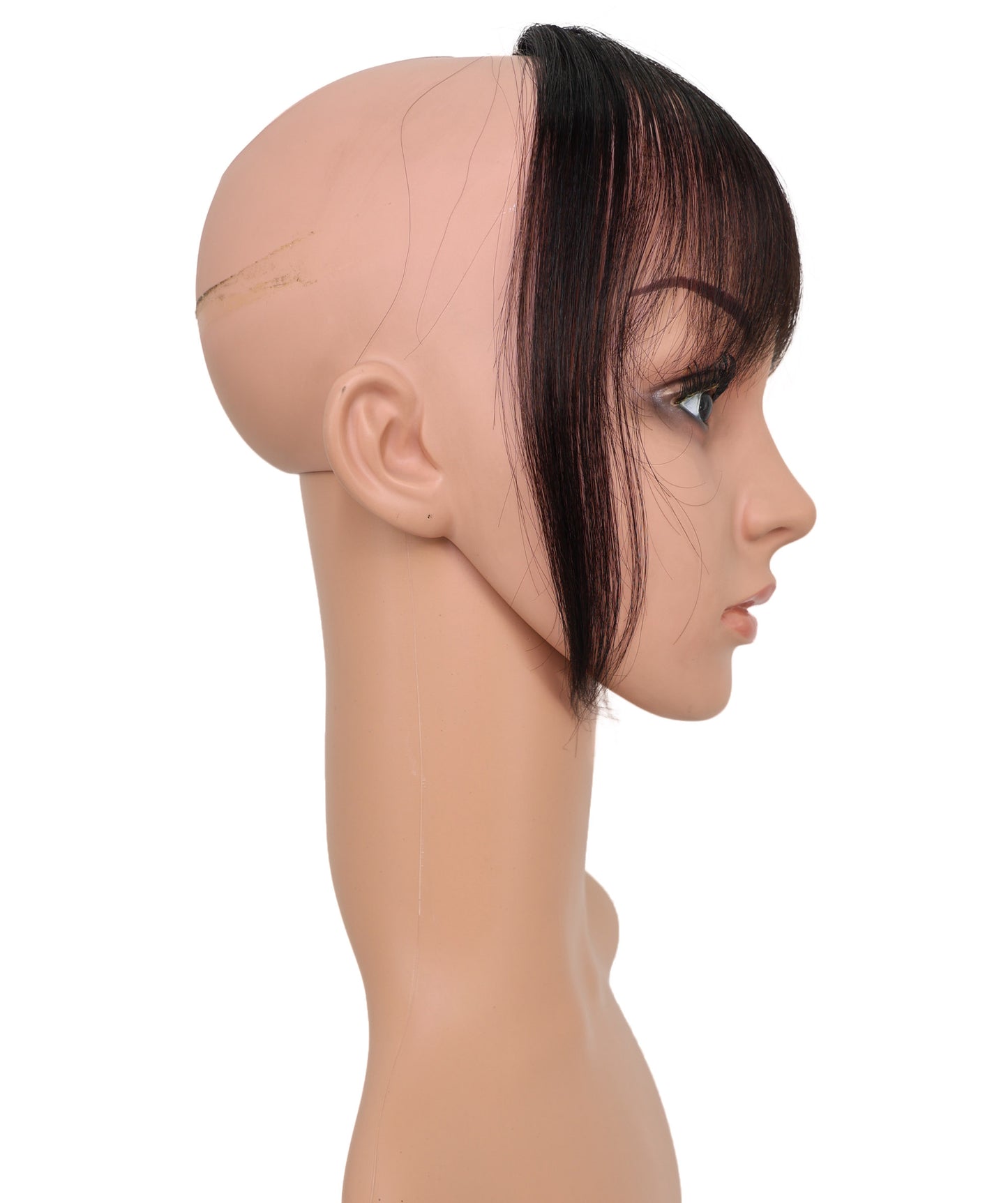 Wigs2you W-8473 女性用100％人毛部分ウィッグ – ナチュラル前髪ヘアピース 8インチ 軽量フリンジトップカバー