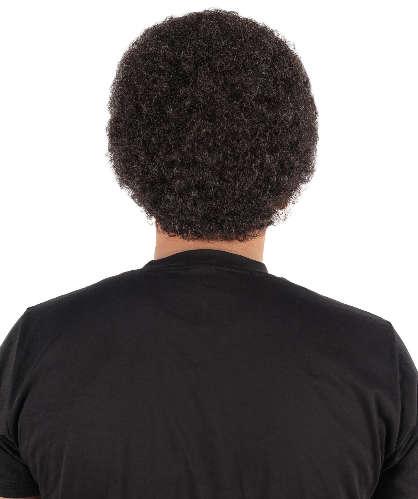 Wigs2you H-7082 大人用メンズ ショート アフロ風 フルウィッグ ダークブラウン カーリー 合成繊維 調節可能なキャップ付き ハロウィン、ステージ、テーマイベントに最適
