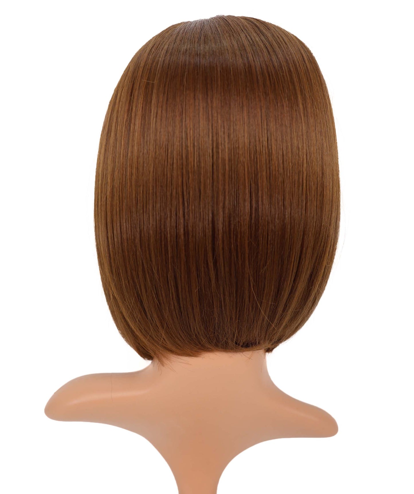 Wigs2you H-6902 女性用 11インチ ショートボブウィッグ | ライトブラウン合成繊維使用 | 手植え・自然な軽量通気性キャップ付きウィッグ