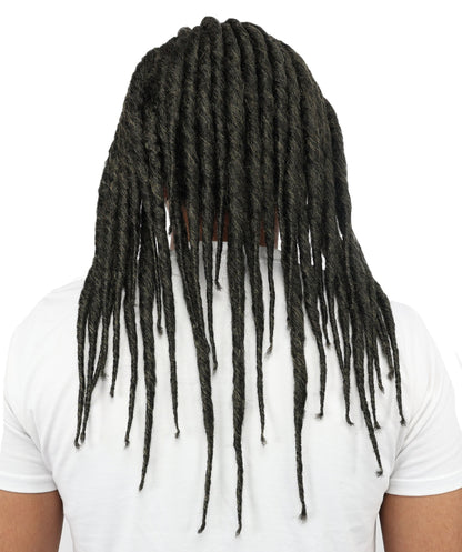 Wigs2you  H-7083 大人用 メンズ ファンタジー ブラック トライバル フルウィッグ ロング 合成繊維 調節可能なキャップ付き コスプレ、ハロウィン、舞台、テーマイベントに最適