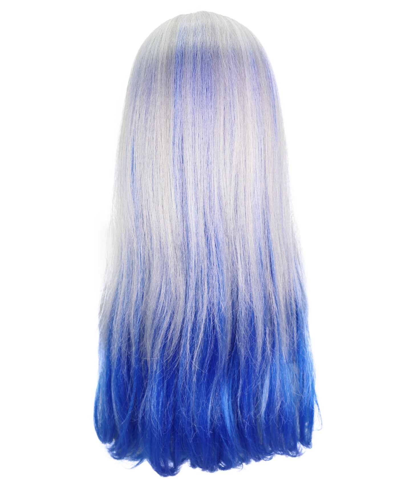 Wigs2you H-6934 大人女性用ロングウェーブシルバー＆ブルーグラデーションウィッグ｜難燃性合成繊維｜ハロウィンやコスプレに最適なフリップエンドウィッグ