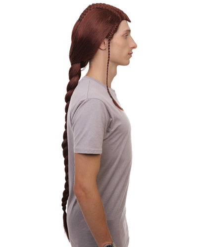 Wigs2you H-5655 大人用男性用ヒューマノイド戦士編み込みダークオーバーンウィッグ