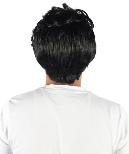 Wigs2you  H-7078 大人用 メンズ K-POP 風 デーモンハンター ショート レイヤード フルウィッグ ブラック 合成繊維 ハロウィンやパーティーに