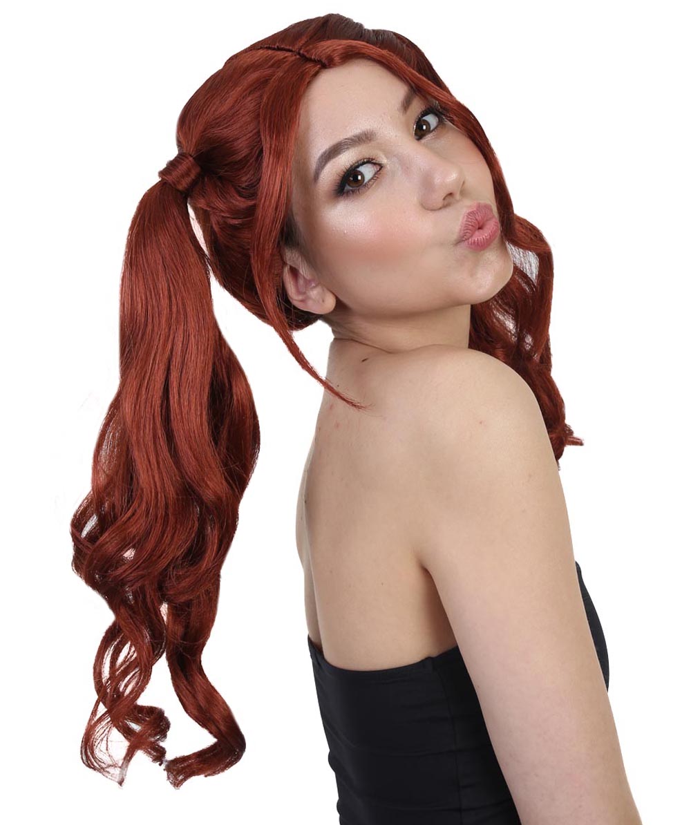 Wigs2you ハロウィンパーティー プレミアム レディース H-733 ドリー ピグテール ウィッグ ダークオーバーン色