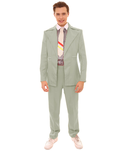 男性用 JCP-002_2 70'sロックスター スーツ コスチューム ディッキーとタイ付き プレミアム グレー ハロウィンコスチューム