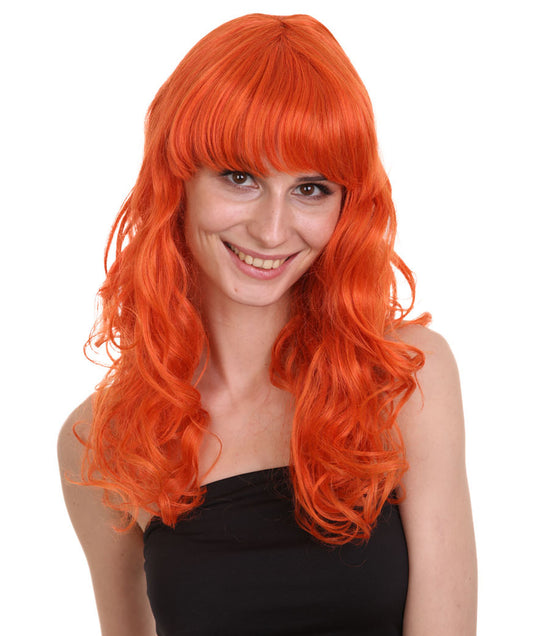 Wigs2you ハロウィンパーティー プレミアム レディース H-997 着用しやすい ベラウィッグ オレンジ色