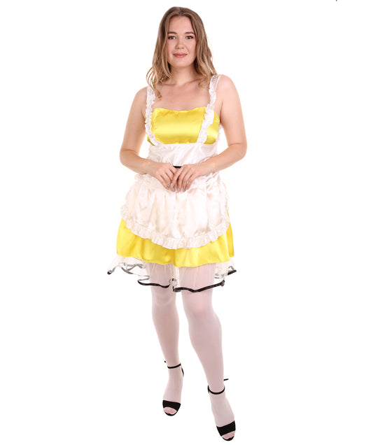 大人用女性 JCO-329_23 セクシーなフレンチメイド制服 ライトイエロー コスプレ コスチューム