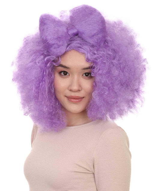 Wigs2you ハロウィン パーティー プレミアム レディース H-1243 着けやすい 快適なフィット感 ライラック アフロ スモール ボウウィッグ