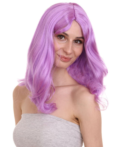 Wigs2you ハロウィン パーティー プレミアム レディース H-1281 着けやすい 快適なフィット感 パープル ページボーイ ウィッグ