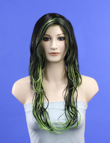 ハロウィンパーティープレミアムレディース H-158 ジェットブラック ラッシュブラウンHL ファンシーキャラクターファッションウィッグ ソフト合成繊維