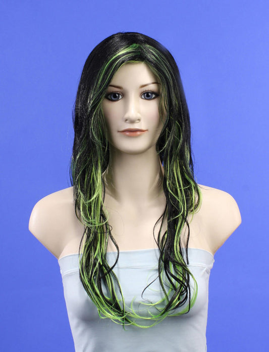 ハロウィンパーティープレミアムレディース H-158 ジェットブラック ラッシュブラウンHL ファンシーキャラクターファッションウィッグ ソフト合成繊維