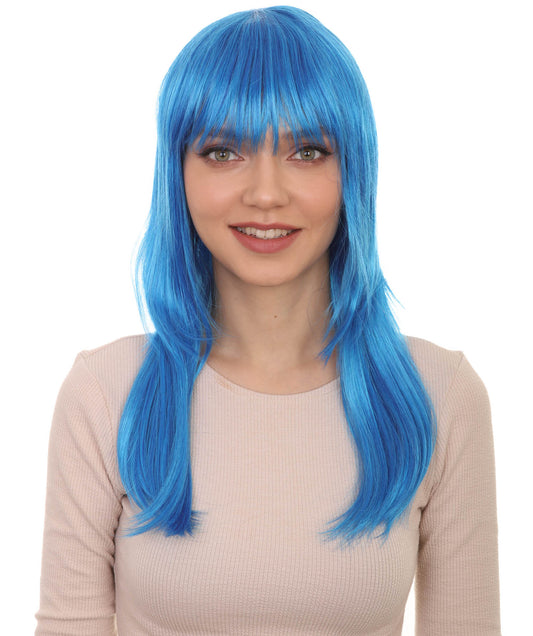 Wigs2you ハロウィン パーティー プレミアム レディース H-1045 とても快適なグラマー グリーン ウィッグ ロイヤル ブルー色