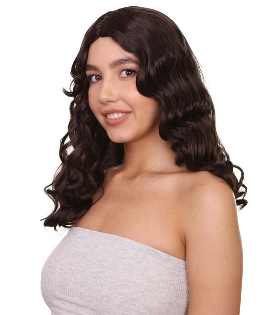 Wigs2you ハロウィンパーティープレミアムレディース H-1109 とても着け心地の良いアリスウィッグ 鏡の国のアリス ダークブラウン色