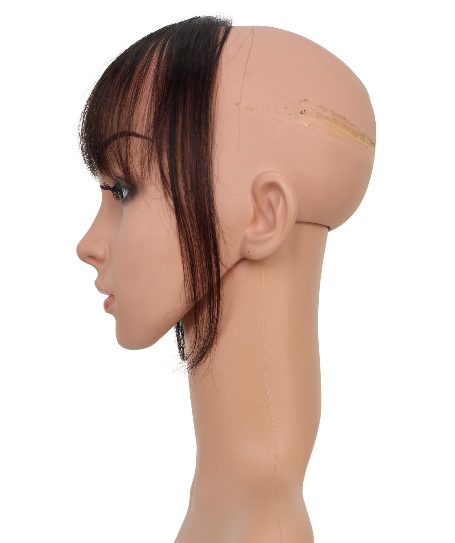 Wigs2you W-8477 女性用100％人毛前髪ウィッグ – ナチュラルフリンジヘアピース 8インチ – 軽量クリップイン部分ウィッグ