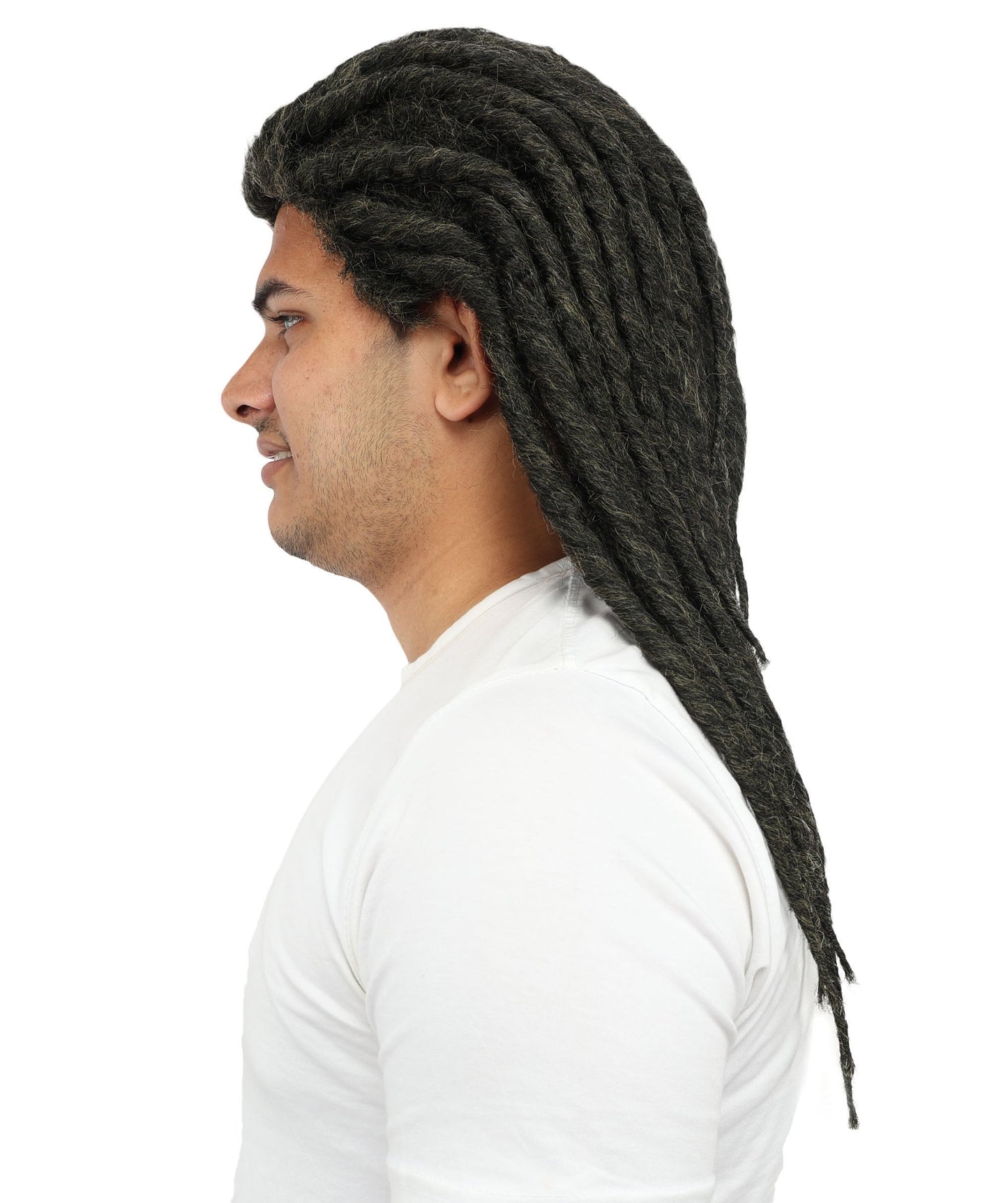 Wigs2you  H-7083 大人用 メンズ ファンタジー ブラック トライバル フルウィッグ ロング 合成繊維 調節可能なキャップ付き コスプレ、ハロウィン、舞台、テーマイベントに最適