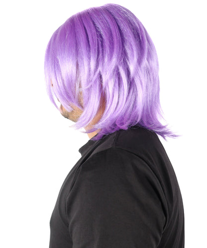 Wigs2you H-7069 大人用メンズショートレイヤードアニメスタイルフルウィッグ ライラック合成繊維 調節可能なキャップ付き コスチュームやアニメイベントに最適