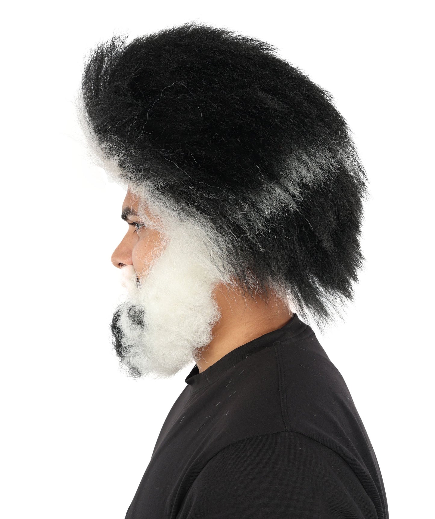 Wigs2you  H-7089 大人用 メンズ ヒルビリー フルウィッグ 口ひげ＆あごひげ付き マルチカラー合成繊維 コスプレ、ハロウィン、ロールプレイ用