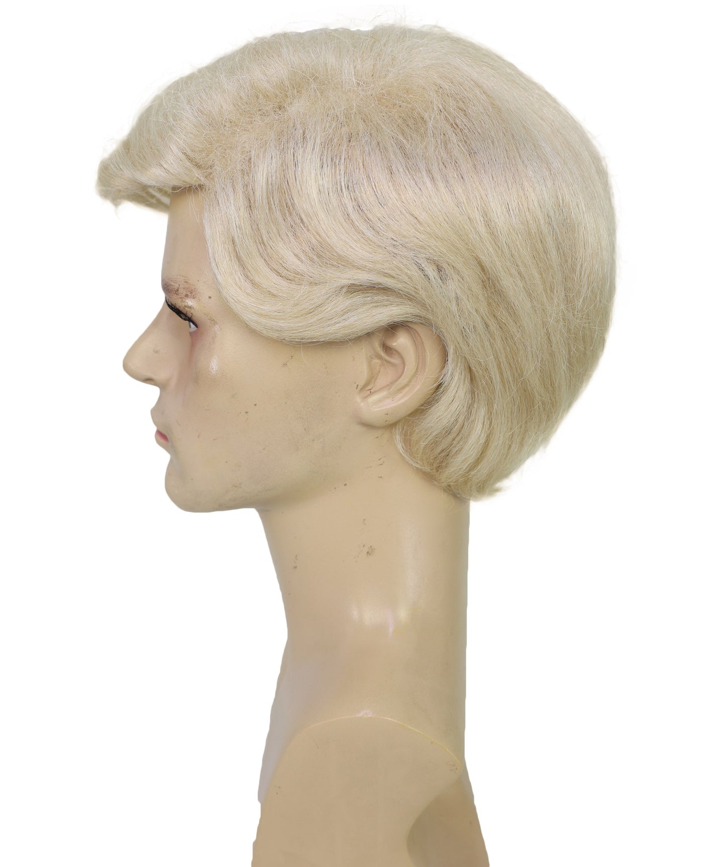 Wigs2you H-7050  ハロウィンやパーティーに最適な、男性用ショートサイドパート大統領スタイルフルウィッグ（ブロンド合成繊維）