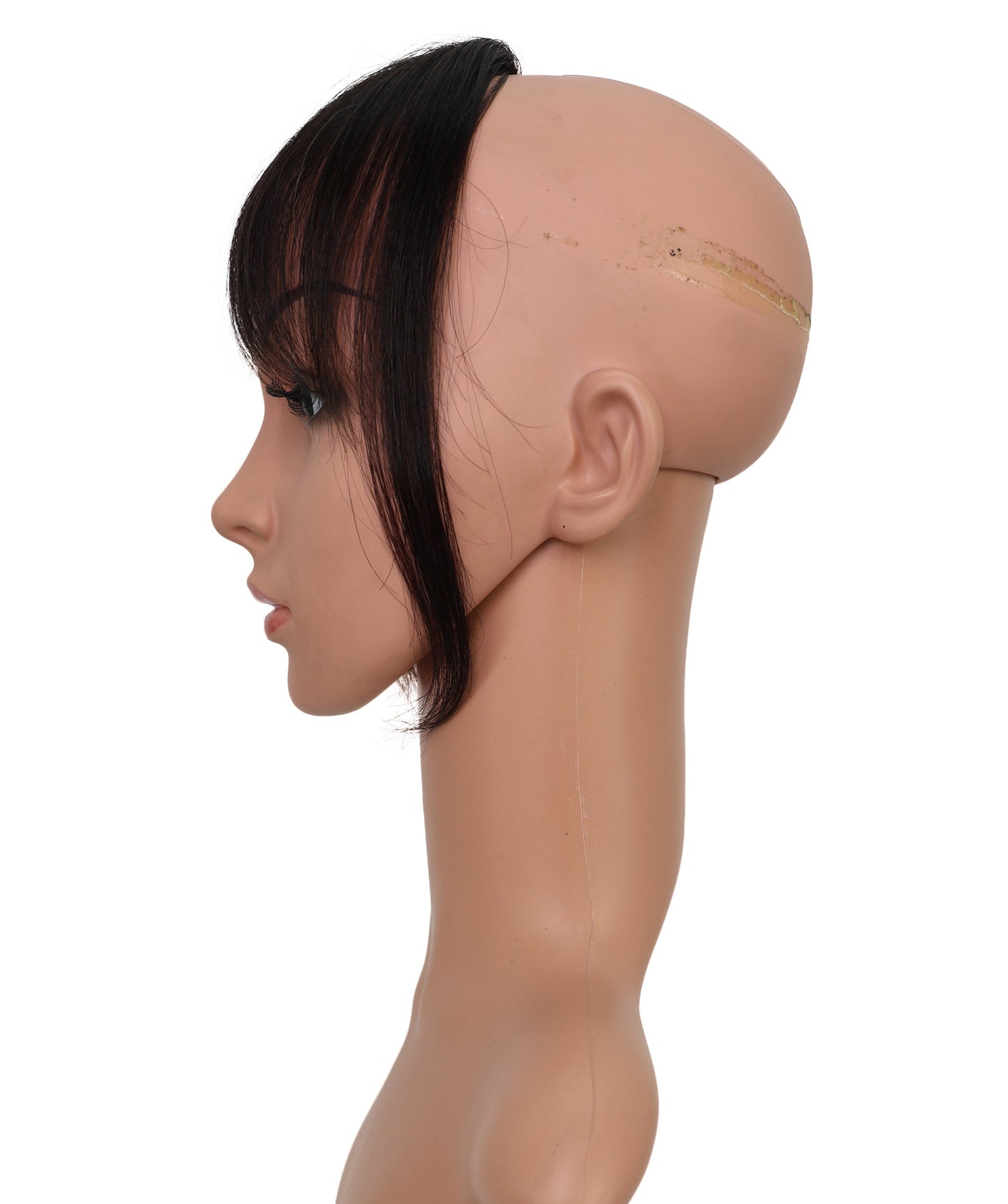 Wigs2you W-8473 女性用100％人毛部分ウィッグ – ナチュラル前髪ヘアピース 8インチ 軽量フリンジトップカバー