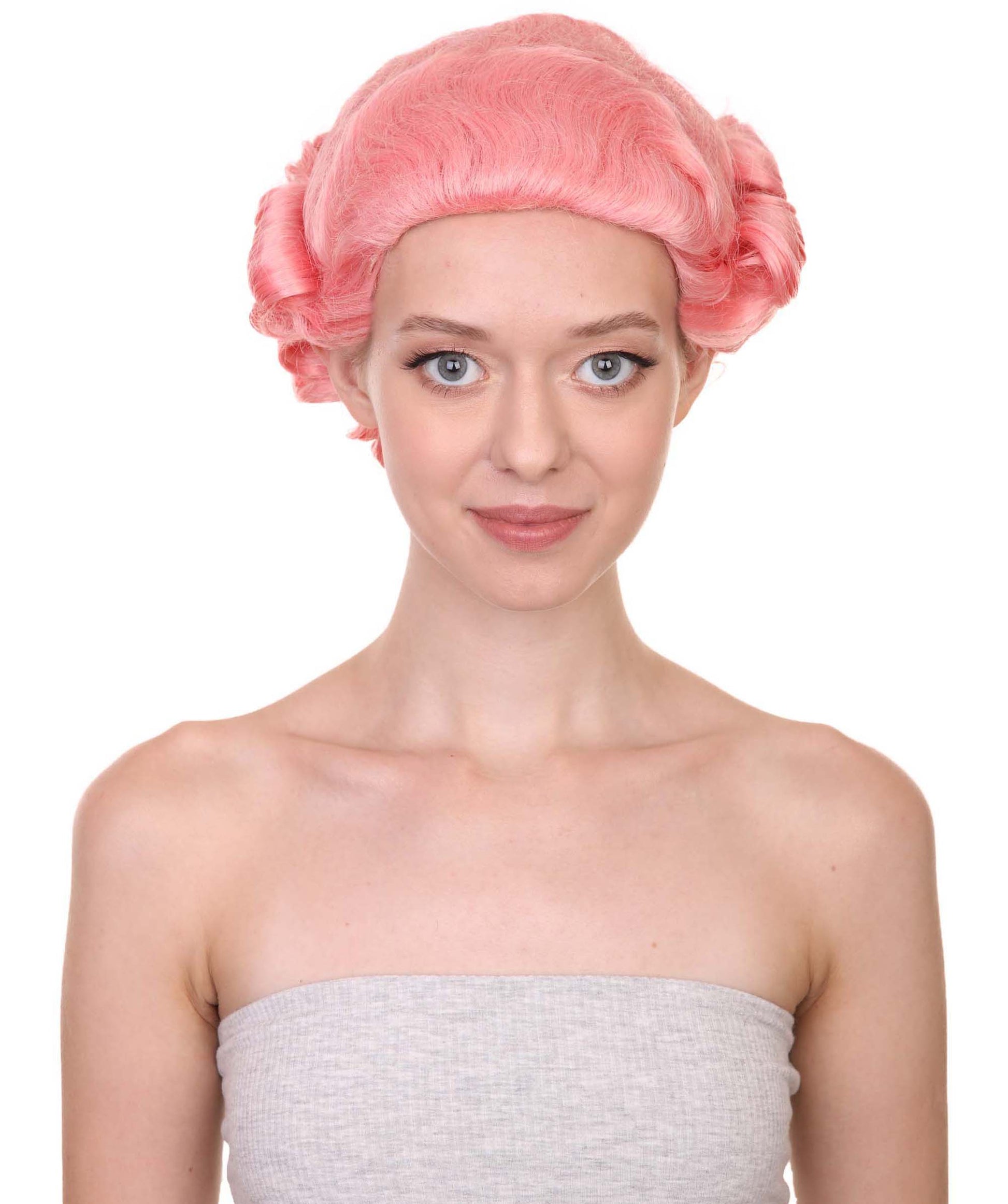フレンチー グリース ピンクウィッグ H-4546 プレミアム通気性キャップレスキャップ