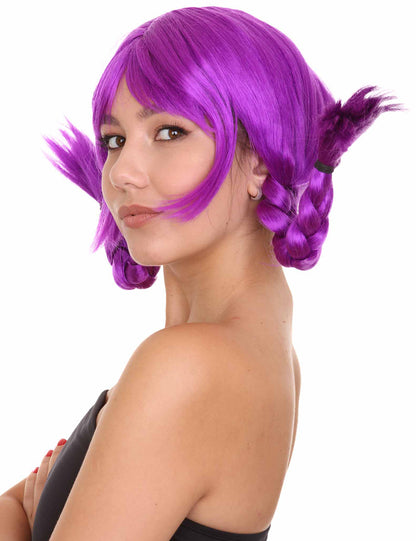 Wigs2you ハロウィン パーティー プレミアム レディース H-1645 簡単装着 とても快適 ピッピ バイオレット