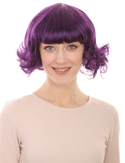 Wigs2you ハロウィン パーティー プレミアム レディース H-1357 着けやすい 快適なフィット感 カーニバル バイオレット ウェーブのかかったウィッグ