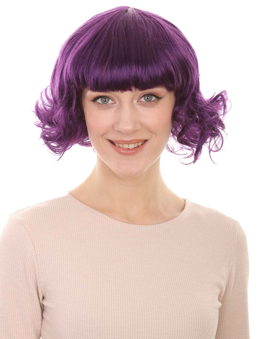 Wigs2you ハロウィン パーティー プレミアム レディース H-1357 着けやすい 快適なフィット感 カーニバル バイオレット ウェーブのかかったウィッグ