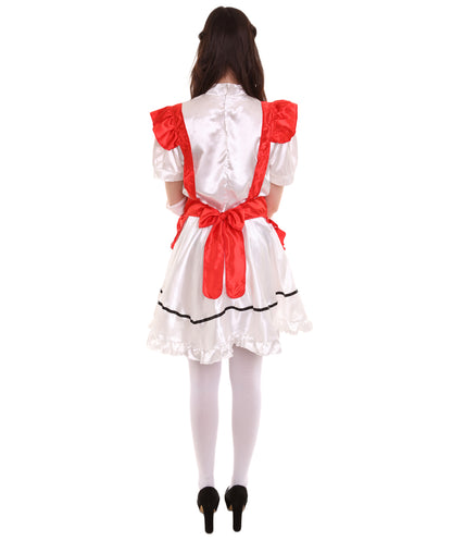 女性用 JCO-326_16 アニメ コスプレ フレンチメイド ファンシー ドレス レッド コスプレ コスチューム