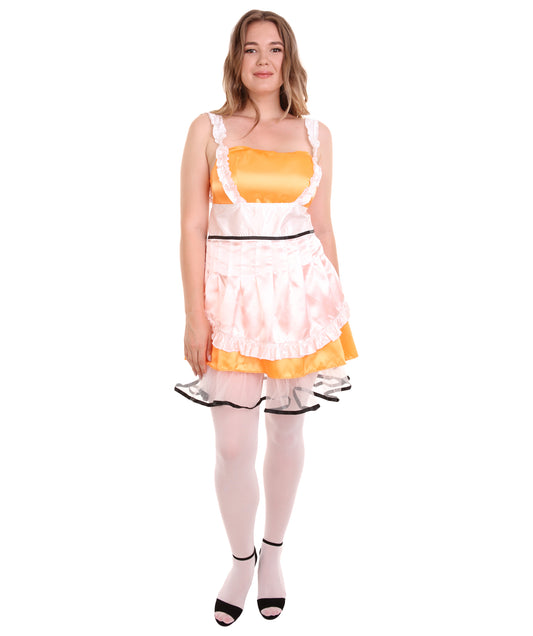 大人用女性 JCO-329_10 セクシーなフレンチメイド制服 オレンジ コスプレ コスチューム
