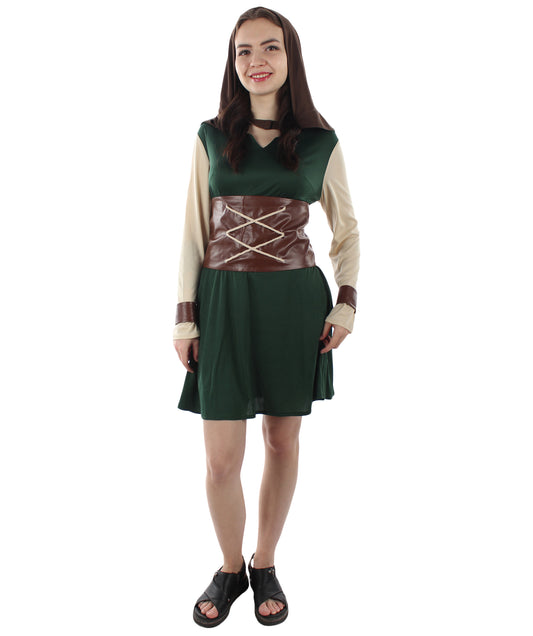 女性 JCP-223 のローグコスチューム グリーン コスプレハロウィンコスチューム