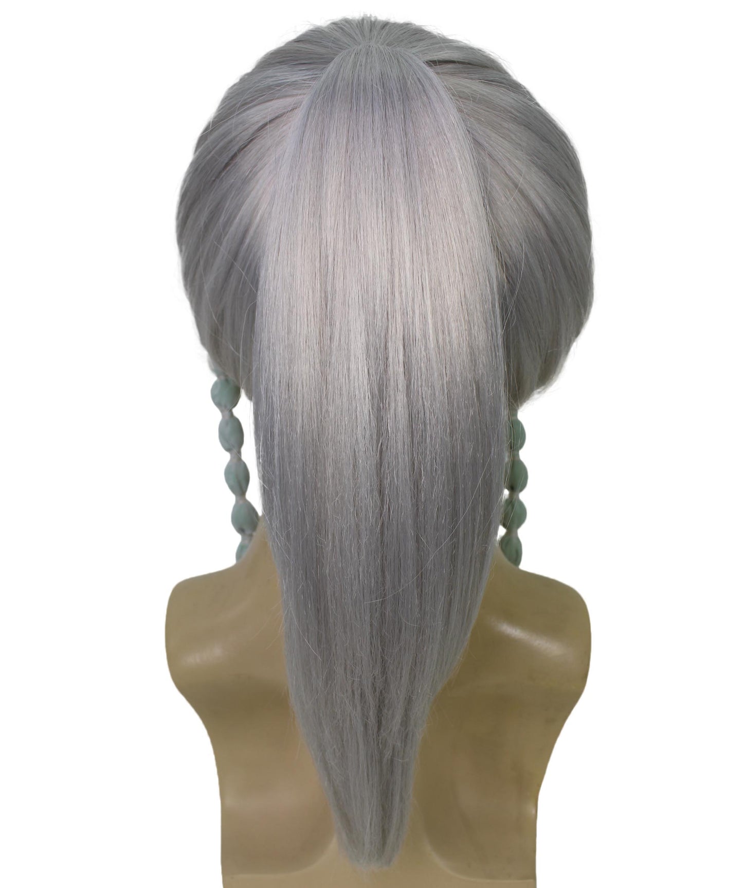 Wigs2you H-6911 大人用メンズ デーモンハンター アニメ ホワイトウィッグ ヘッドバンド付き ハロウィンに最適 通気性のあるキャップレスキャップ