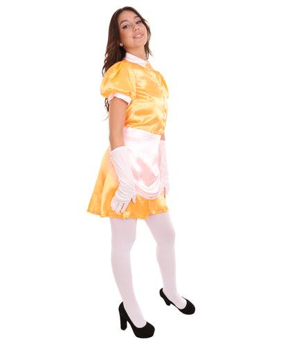 大人用女性の JCO-328_10 フレンチエプロンメイド制服 オレンジ コスプレコスチューム