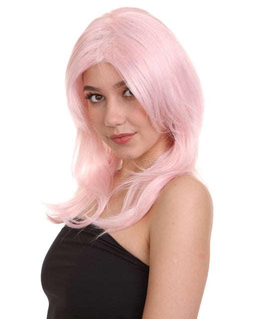 Wigs2youハロウィンパーティープレミアムレディースH-1989 美しい見た目のパステルピンクジェムウィッグ