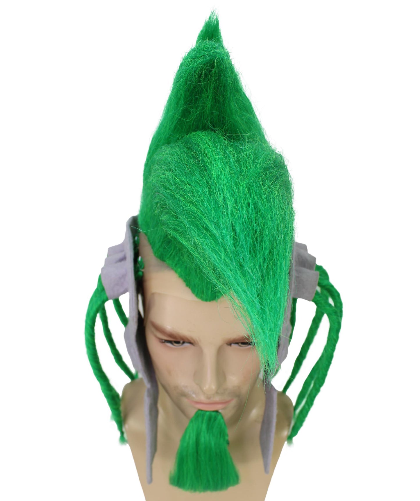 Wigs2you H-6928 ミュージカルゲームに登場する敵キャラクターのグリーンスパイクウィッグ（大人用、ハロウィンに最適、難燃性合成繊維）