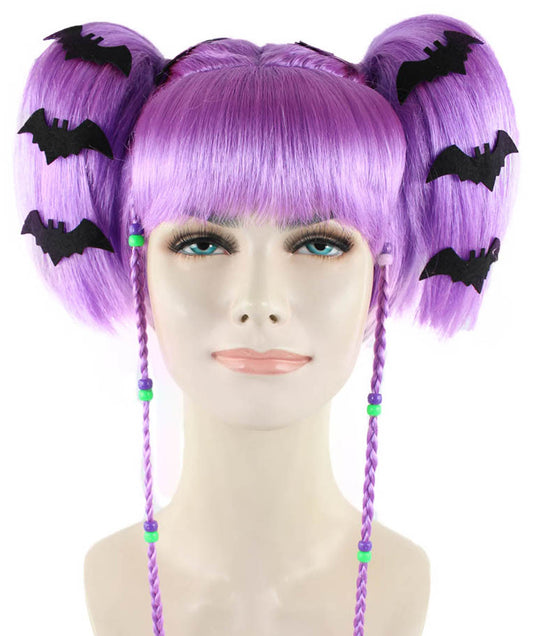 Wigs2you ハロウィンパーティー プレミアム レディース H-708 バットエンジェルウィッグ Lt パープルカラー