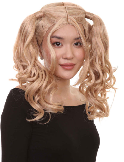 Wigs2you ハロウィン パーティー プレミアム レディース H-763 ドリー ピグテール ウィッグ ゴールデン ブロンド カラー