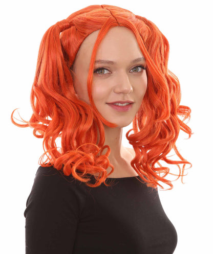 Wigs2you ハロウィンパーティー プレミアム レディース H-734 ドリー ピグテールウィッグ オレンジ色