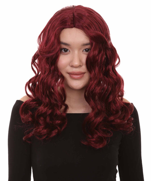 Wigs2you ハロウィンパーティー プレミアム レディース H-1079 アリスウィッグ 鏡の国のアリス バーガンディカラー