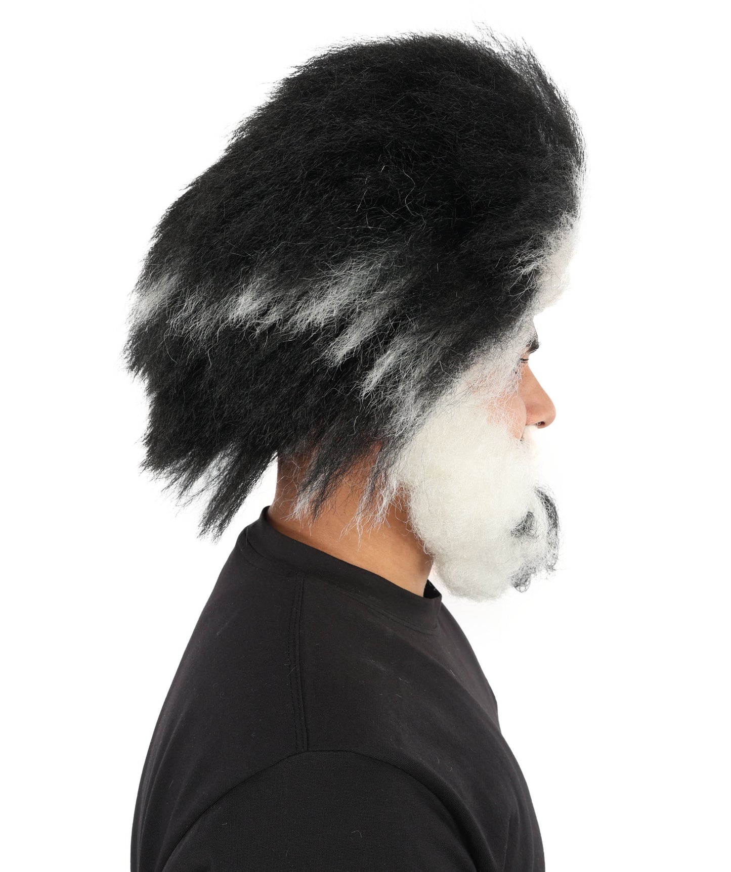 Wigs2you  H-7089 大人用 メンズ ヒルビリー フルウィッグ 口ひげ＆あごひげ付き マルチカラー合成繊維 コスプレ、ハロウィン、ロールプレイ用