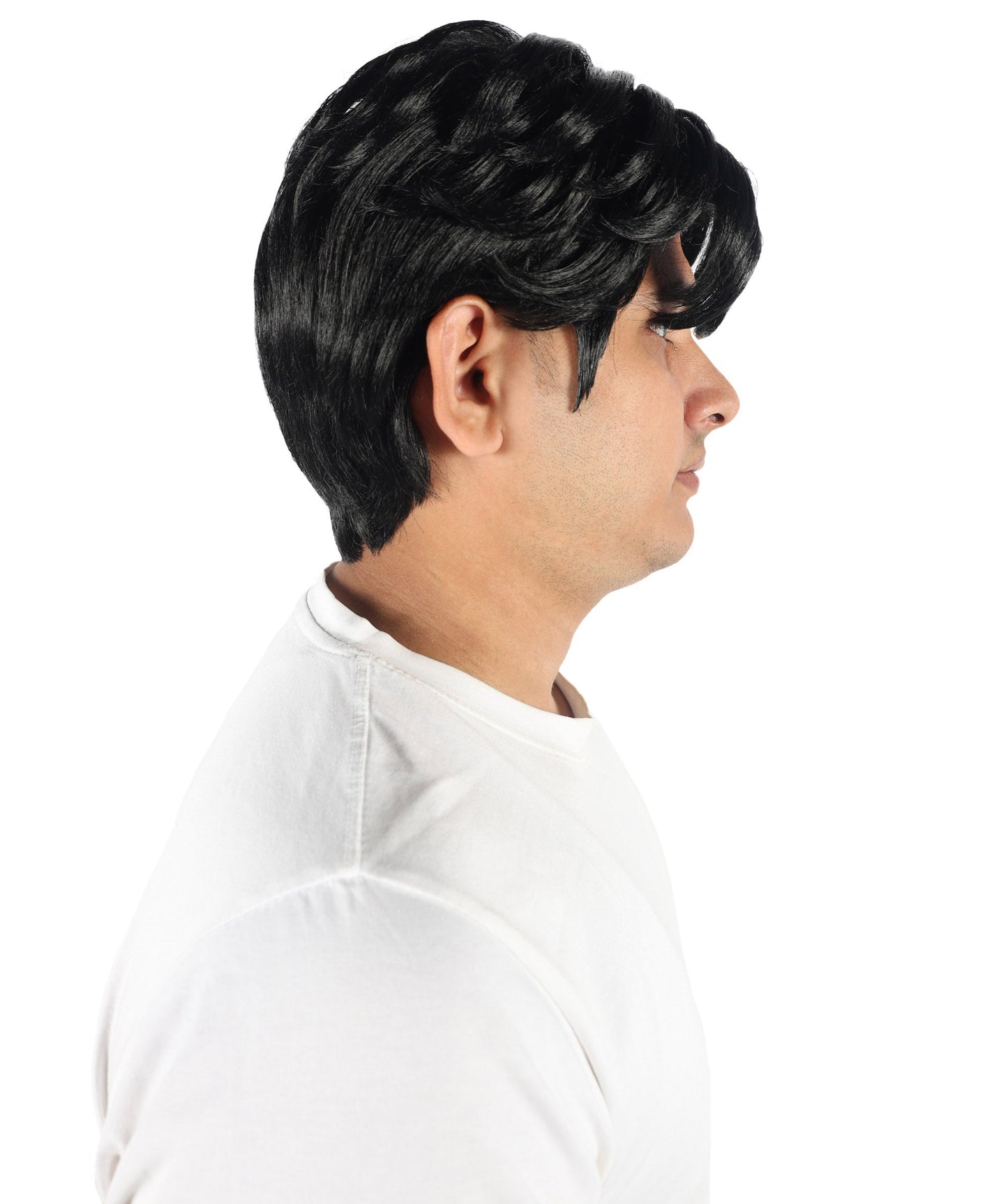 Wigs2you  H-7078 大人用 メンズ K-POP 風 デーモンハンター ショート レイヤード フルウィッグ ブラック 合成繊維 ハロウィンやパーティーに