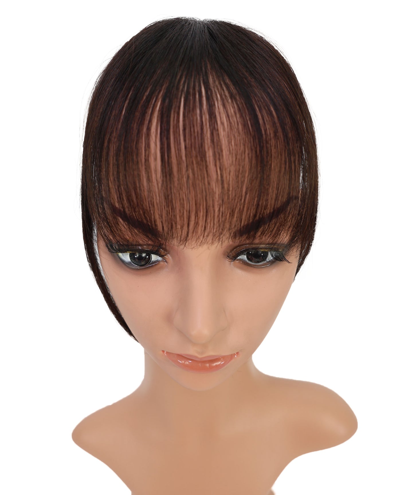 Wigs2you W-8477 女性用100％人毛前髪ウィッグ – ナチュラルフリンジヘアピース 8インチ – 軽量クリップイン部分ウィッグ