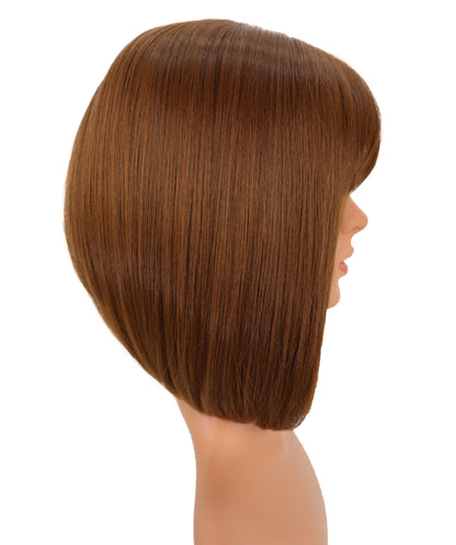 Wigs2you H-6902 女性用 11インチ ショートボブウィッグ | ライトブラウン合成繊維使用 | 手植え・自然な軽量通気性キャップ付きウィッグ