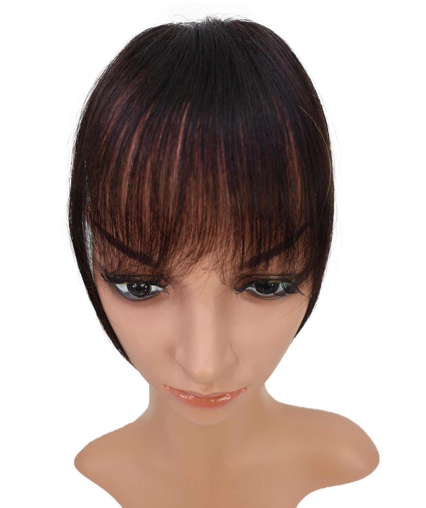 Wigs2you W-8473 女性用100％人毛部分ウィッグ – ナチュラル前髪ヘアピース 8インチ 軽量フリンジトップカバー