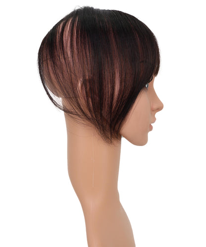 Wigs2you HTHTP-033 Wigs2you. com 女性用100％人毛前髪ウィッグ – ナチュラルショートトップカバー 8インチ軽量ヘアピース