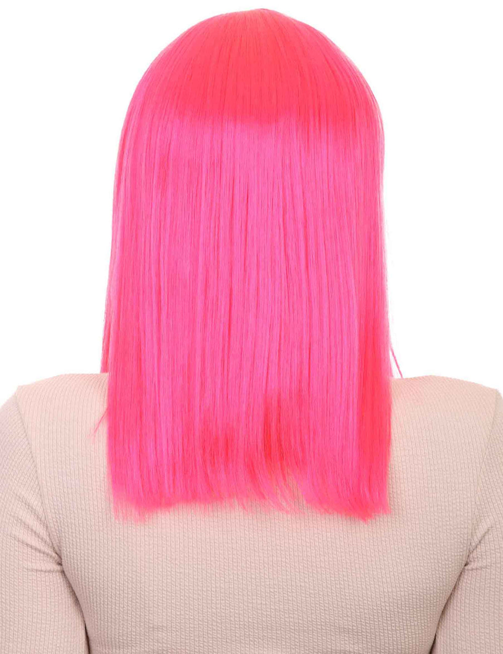 Wigs2you ハロウィン パーティー プレミアム レディース H-1392 簡単装着 快適フィット ロングボブ ネオンピンクウィッグ