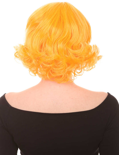 Wigs2you ハロウィン パーティー プレミアム レディース H-1345 着けやすい 快適なフィット感 カーニバル パンプキン オレンジ ウェーブのかかったウィッグ