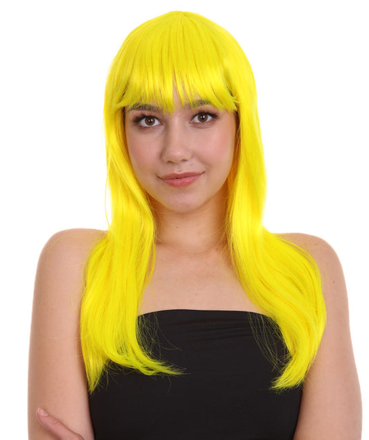 Wigs2you ハロウィンパーティープレミアムレディース H-1068 とても快適なグラマーグリーンウィッグ ネオンイエローカラー